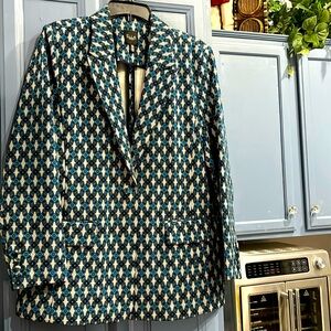 NEW abstract/floral blazer